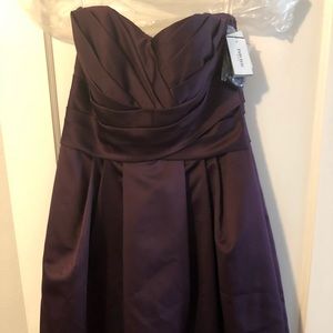 David’s bridal plum purple satin gown size 10 -